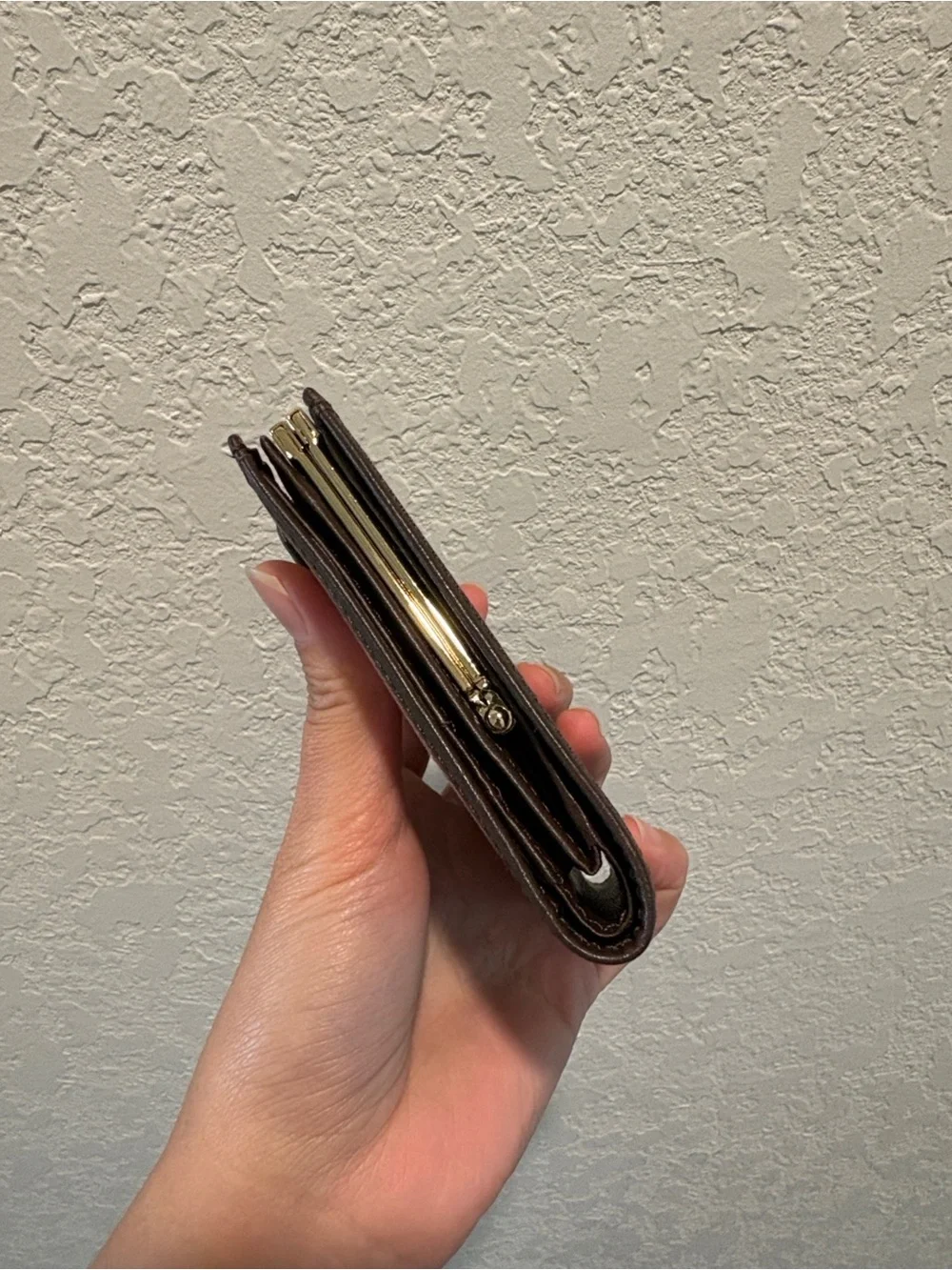 Burberrys Vintage Check Kisslock Wallet in Brown Plaid